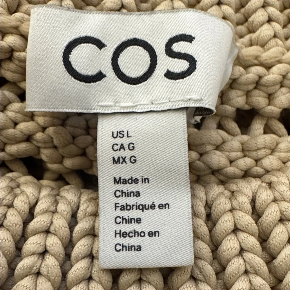 COS Beige Minimalist Knit Women’s Sweater Vest size Large